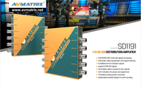 AVMATRIX SD1191 1x9 Amplificateur de distribution 3G-SDI avec reclockage, répartiteur SDI, prise en charge ASI pour diffusion en direct, camion OB, église