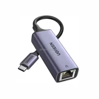 Adaptateur réseau UGREEN USB-C vers RJ45 10/100/1000 Mbps filaire pour ordinateur portable, adaptateur Ethernet externe en alliage d'aluminium en stock