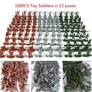100 pièces/ensemble <span class=keywords><strong>militaire</strong></span> en plastique <span class=keywords><strong>jouet</strong></span> s armée hommes figurines 12 Poses cadeau <span class=keywords><strong>jouet</strong></span> modèle figurine jouets pour enfants garçons - Product Image 2