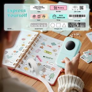 Impresora de Etiquetas Phomemo D30 con Cinta, Mini Impresora Portátil de Etiquetas Adhesivas, Recargable, con Iconos y Tipos de Letra Variados, Impresora Térmica de Etiquetas - Product Image 6