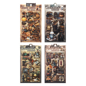 4 Hojas/paquete <span class=keywords><strong>de</strong></span> Pegatinas Impermeables <span class=keywords><strong>de</strong></span> Estilo Vintage para Planificadores, Pegatinas para Niños, Suministros para Planificadores <span class=keywords><strong>de</strong></span> PET - Product Image 5