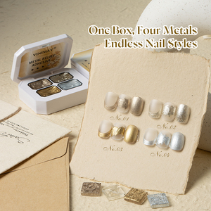 Paleta <span class=keywords><strong>de</strong></span> Gel Metálico Vinimay <span class=keywords><strong>de</strong></span> 4 Compartimentos con Purpurina Fina <span class=keywords><strong>de</strong></span> Alta Densidad, Logotipo Personalizado, para Arte <span class=keywords><strong>de</strong></span> <span class=keywords><strong>Uñas</strong></span> <span class=keywords><strong>de</strong></span> Lujo - Product Image 6