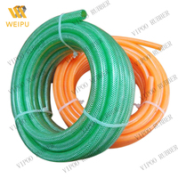 Tuyau d'arrosage de jardin en PVC tressé renforcé de fibres, haute pression, durable, flexible, 1/2 pouce, 100 m, connexion filetée en polyester