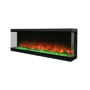 Electric Fireplaces heater , Insert build-in 7 COLORS flames, RGB flames, ready to ship
