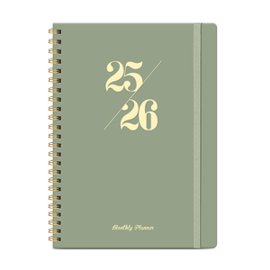 2024 2026 impression personnalisée A5 Agenda quotidien planificateur classeur étudiant cahier à spirale pour l'école <span class=keywords><strong>bureau</strong></span> enseignant objectifs académiques - Product Image 5