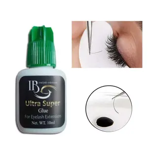 I-beauty Ultra süper yapıştırıcı 5ml özelleştirmek bireysel hızlı kuruyan Llash uzantıları yeşil dudak IB kirpik tutkal özel etiket OEM ODM