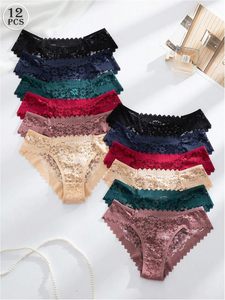 Set di Mutandine Bikini in Pizzo Tinta Unita da Donna, Sexy, a Vita Bassa, Antibatteriche, Ecologiche, Lingerie Intima all'Ingrosso - Product Image 6