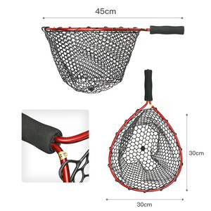 BETOUGH Épuisette portable en <span class=keywords><strong>silicone</strong></span> avec manche en alliage d'aluminium 30x35cm et poignée EVA 250g/300g pour la pêche à la mouche - Product Image 4