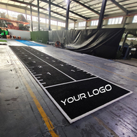 Umax Benutzerdefiniertes Logo Fitness Sprinttrack Schlittenbahn Kunstrasen Weicher PE Gym-Laufbahn-Rasen für Laufsportarten und Schlittenschieben