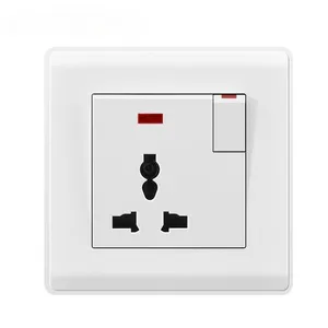 British Standard Single 13A Multi Switched Socket with light Electric Light Wall Switch 45A A/C Switch