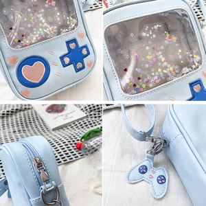 Sac à main de créateur créatif, couleur unie, Transparent, imperméable, réglable sur le côté, Console de jeu de dessin animé, boucle antivol, mignon - Product Image 5