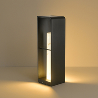 Lampe à poteau solaire LED monocristalline en silicium à haute luminosité, étanche IP65, construction en acier inoxydable + résine, éclairage de jardin