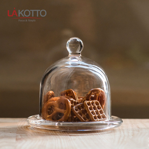 Plato de cristal transparente con forma cuadrada para mantequilla, tarro de cristal con tapa, cúpula de limón, plato de cristal - Product Image 2