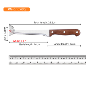 Couteau à désosser de 5 pouces en acier inoxydable, couteau de boucher tranchant pour viande, couteau de cuisine pour fileter le poisson, forgé pour couper, trancher <span class=keywords><strong>et</strong></span> éplucher - Product Image 6