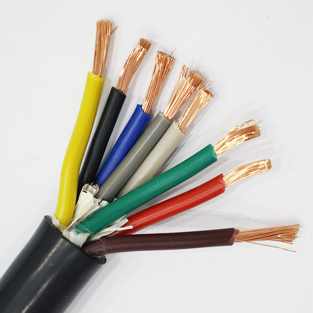300v 60227 Iec 52 Rvv Pvc Electric Wire Stranded Copper 2 Core 3 Core 0.5mm 0.75mm Power Cable for Home Use