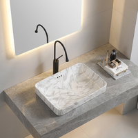 Lavabo de salle de bain en céramique de haute qualité, facile à nettoyer, avec décor décoratif, pour aménagement sanitaire