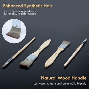 Bomeijia 24 pcs25pcs sơn bàn chải thiết lập với vải cuộn và bảng dao cho sơn dầu Chất lượng cao bàn chải thiết lập - Product Image 5