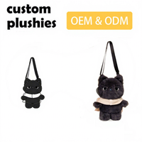 Sac à dos en peluche personnalisé, chat doux et mignon, animal en peluche, sac d'école pour enfants, cadeau, conception personnalisée OEM, design lavable en microfibre