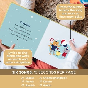 Nhà Máy Bán <span class=keywords><strong>S</strong></span>ỉ Bé Âm Nhạc Hội Đồng Quản Trị Cuốn <span class=keywords><strong>S</strong></span>ách Đẩy Nút Âm Thanh Cuốn <span class=keywords><strong>S</strong></span>ách Tùy Chỉnh Audiobook Cho Trẻ Em - Product Image 3