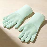 Gant de massage pour animaux de compagnie Roki 2-en-1 en silicone, gant de toilettage pour chiens, écologique, biodégradable, taille petite/moyenne, nettoyage des poils