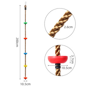 Cuerda de columpio para exteriores de 200 cm con discos coloridos para equipo de integración sensorial en jardín de infantes - Product Image 1