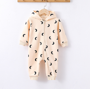 Hongbo tute neonate personalizzate per bambini e bambine autunno doppia cerniera Onsie tutine per bambini con cappuccio - Product Image 5