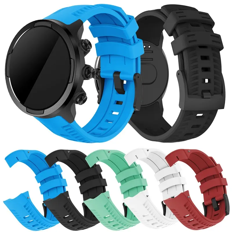 Watchband Strap for Suunto Spartan Sport/Sport Wrist HR 9 Baro Watch Replacement Bracelet Silicone Watch Band