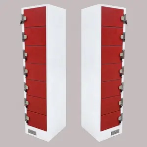 钢制储物柜家具红色支付硬币系统储物柜