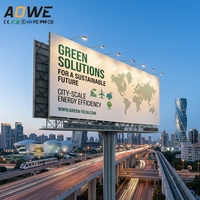 Mur vidéo LED couleur plein écran extérieur 1000x1000mm avec indice de protection IP65, gestion de contenu à distance, contrôle de l'alimentation, écran d'affichage LED