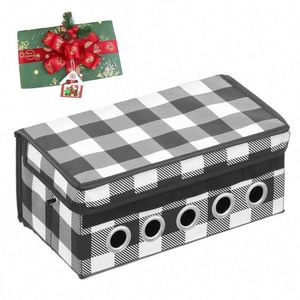 Boîtes de rangement pliables en non-tissé pour décorations de Noël, bonhomme de neige, Père Noël, avec ceinture - Product Image 2