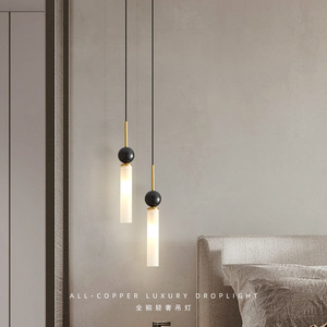 Nouvelles suspensions LED en <span class=keywords><strong>verre</strong></span>, style nordique de luxe, en fer et <span class=keywords><strong>verre</strong></span>, hauteur réglable, pour salle à manger, bar, cuisine - Product Image 5
