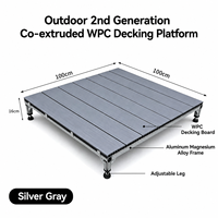Système de terrasse extérieure facile à installer, de haute qualité, résistant à l'humidité, terrasse modulaire en WPC préfabriquée pour la maison