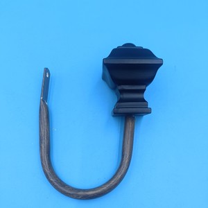 U Shape Iron Curtain <b>Tieback</b> Hook Black Minimalist Design Easy Installation For Window Drapes And Curtains - Product Image 4