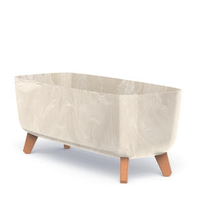 Jarrón GRACIA CASE con efecto cemento, 58x24x23.5cm, color crema - Product Image 1