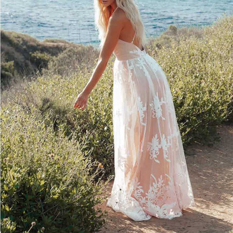 maxi dress sleeping gown custom white strapless sheer elegant romantic flowy