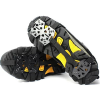 Crampons à glace antidérapants en acier au manganèse à 24 dents pour l'extérieur, crampons à neige, pointes pour routes de montagne