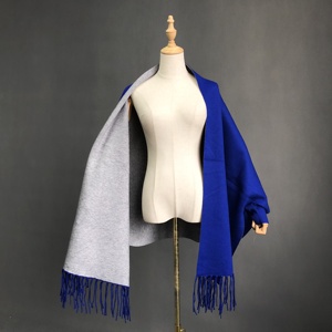 Janefur Wholesale Pink Plain Dyed Mix <strong>Wool</strong> Shawl Spring Winter Daily Wear Long Stole <strong>Wrap</strong> with Fringes - Product Image 3