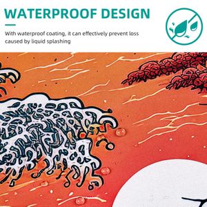 Grand tapis de souris de jeu XXL en caoutchouc antidérapant pour vagues de <span class=keywords><strong>la</strong></span> mer japonaises pour tapis de bureau à domicile - Product Image 2