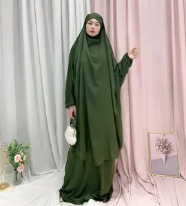 イードラマダン2点セット2022新着イスラム教徒のドレスジルバブの祈りアバヤイスラム教徒の祈りの服