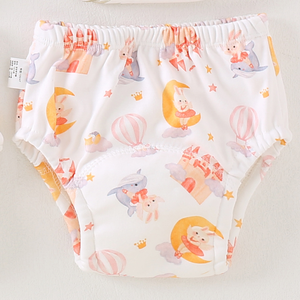 Pantalones de pañales para bebés con estampado de dibujos animados, pantalones de entrenamiento reutilizables para niños pequeños, ropa interior impermeable de 90/100/110 CM para niños - Product Image 2