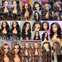 Perruques Lace Front Wigs brésiliennes naturelles HD, perruques Body Wave sans colle 100% cheveux humains vierges bruts avec Baby Hair pour femmes noires
