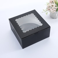 Petite boîte d'emballage de gâteau blanche en gros Boîte imprimée avec fenêtre Emballage de dessert sucré pour tartes, biscuits et beignets avec plateau