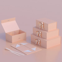 Individuelles Logo Rosa Luxus Magnetische Faltbare Geschenkverpackungsbox Magnetverschluss Karton Schuh- und Kleidungsversandboxen