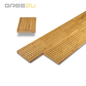 Greezu Natural Bambus Holz Akustik-Paneel 3D-Wabe-Quadratform Schallabsorption für Außeneinsatz 3d-Modelldesign