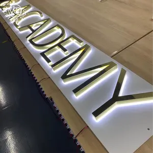 Prodotto pubblicitario per interni personalizzato retroilluminato acrilico illuminato lettere in metallo LED Channel Letter Sign