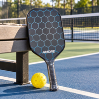 En stock 2026 Raquette de pickleball personnalisée en fibre de carbone 16 mm Noyau en nid d'abeille PP Impression de logo Vente en gros OEM Usine