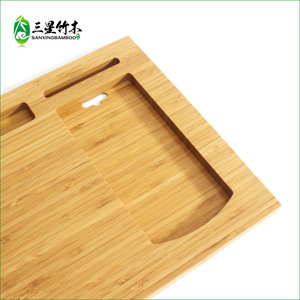 Bamboo and wood <b>computer</b> stand, monitor bracket, office desktop storage rack, bamboo <b>computer</b> <b>desk</b> storage rack - Product Image 4