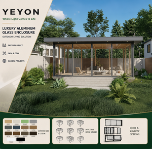 Yeyon OEM Breitdach-Flachplatten-Rippen-Deckenplatte Mittelschiebebucht Steinverkleidung Stufen Wärmefutterkern Außen-Wintergarten Glashaus - Product Image 1