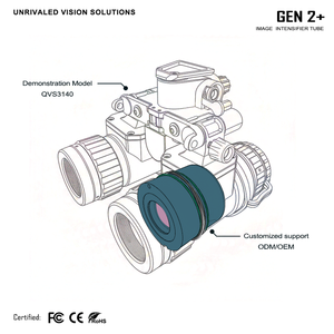 QCNV Q4-B Intensificador de Imagen de Tres Cables MX10160 GEN2+ FOM1400+P43/P45 con Ganancia Manual y Autogate para Dispositivos de Visión Nocturna PVS14 PVS31 - Product Image 5