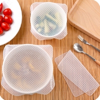 Silicone Transparent réutilisable enveloppes couvercle joint Film étirable conservation des aliments frais couvercle étirable bol tasse Pad outils de cuisine nouveau